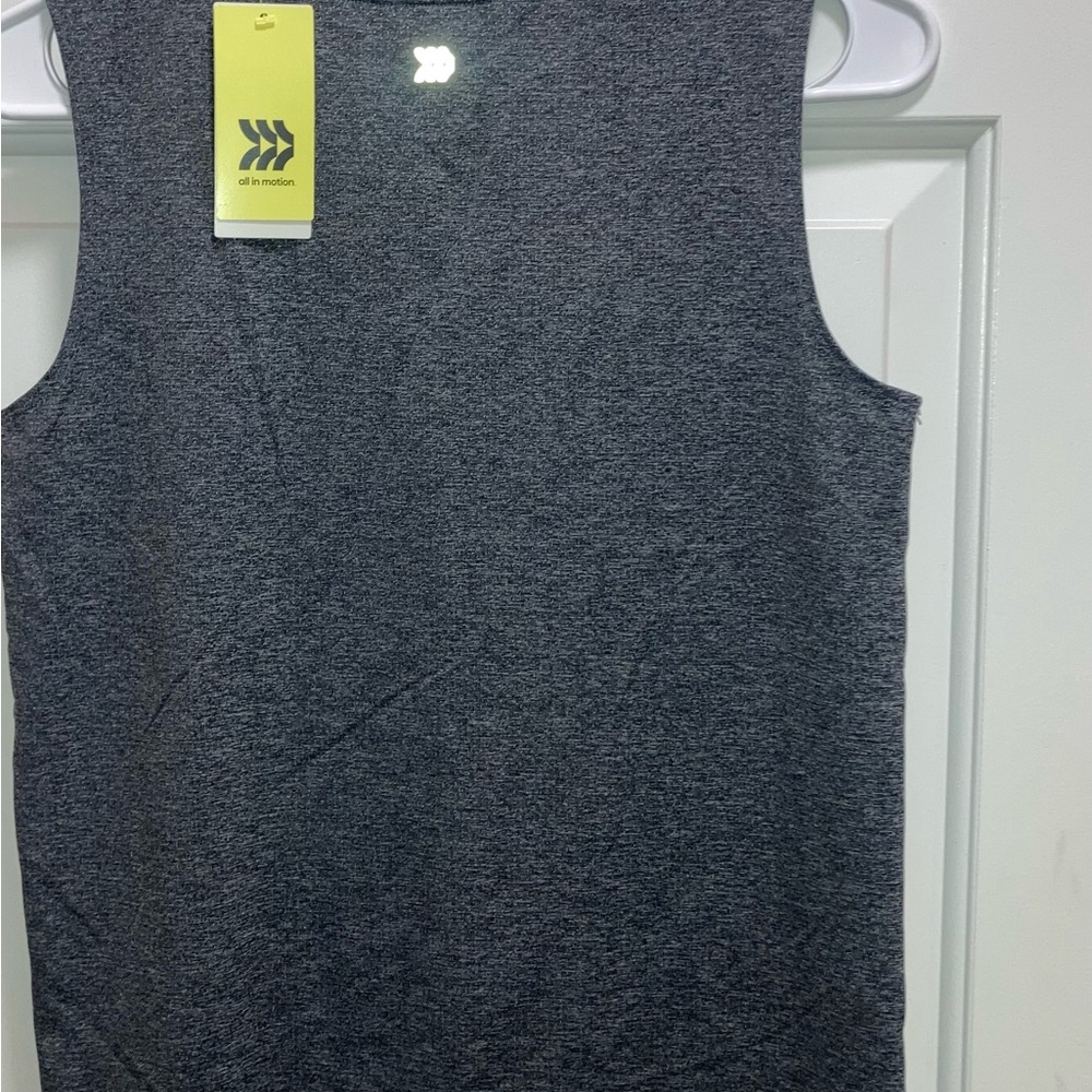 Boys' Athletic Sleeveless T-Shirt - All in Motion™ Heather Black Size Large New - Picture 4 of 4